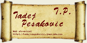 Tadej Pešaković vizit kartica